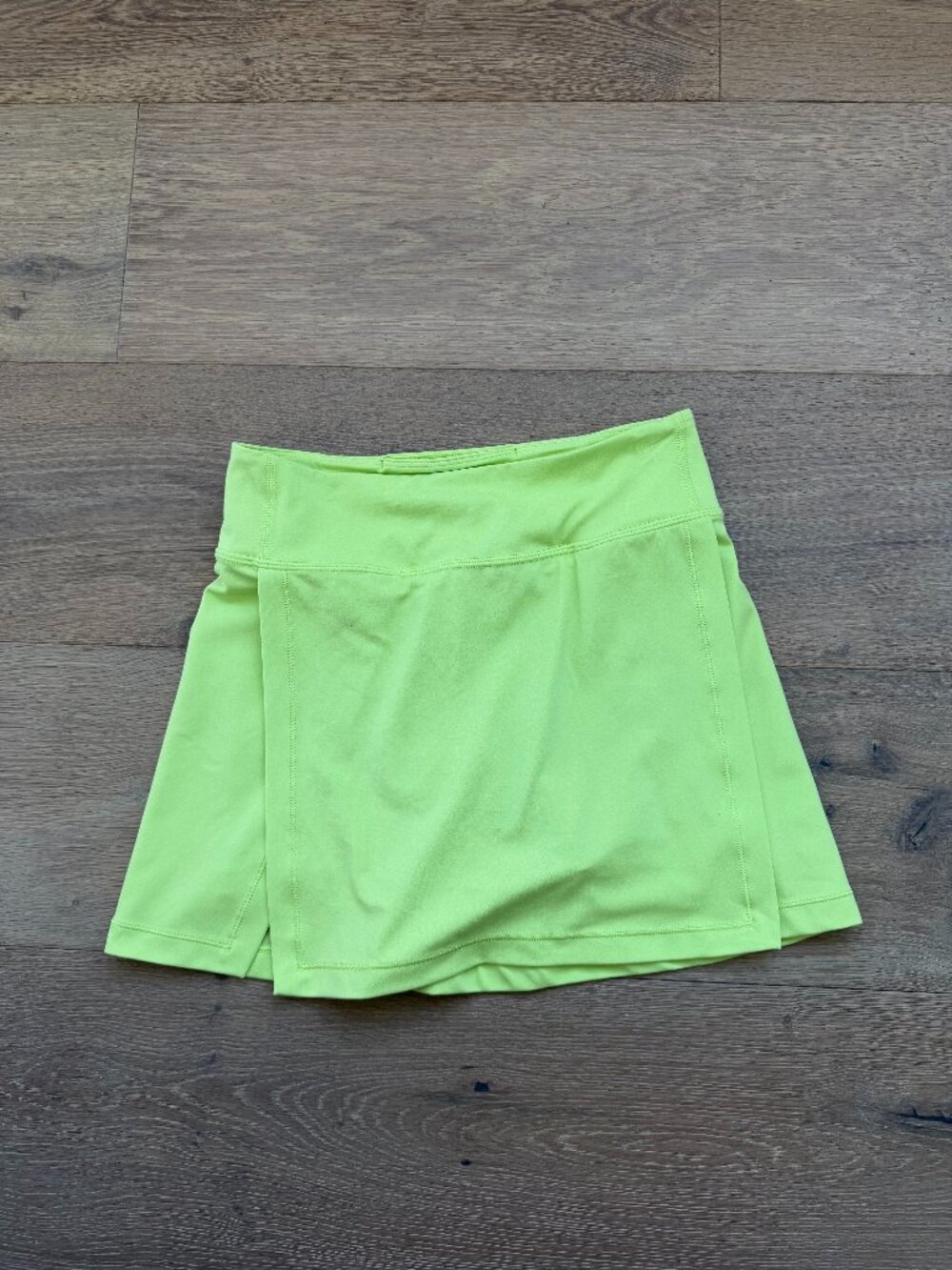 Athleta Girls Athletic Skirt with shorts in neon green size 8-10